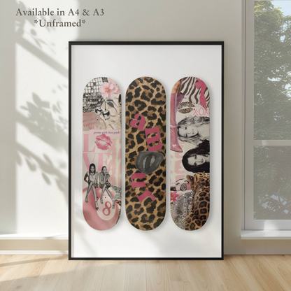 Stylish Fashion Skateboard Print