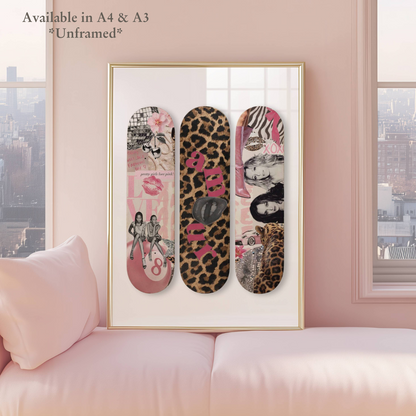 Stylish Fashion Skateboard Print