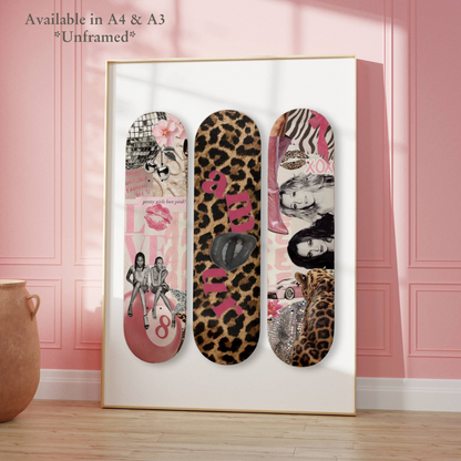 Stylish Fashion Skateboard Print