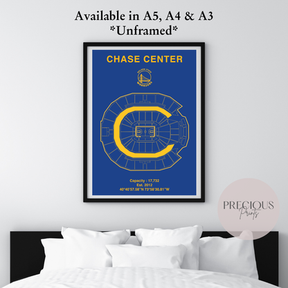 Golden State Warriors Chase Center Stadium Poster / American Baskell Poster