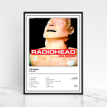 Radiohead Album Cover Poster / The Bends / Music Poster