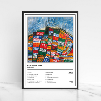 Radiohead Album Cover Poster / Hail to the Thief / Music Poster
