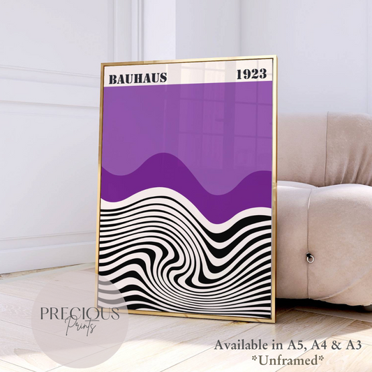 Purple Bauhaus Print A5 A4 A3 Art Exhibition Poster