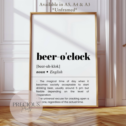 Beer Definition Humour Funny Poster / Funny Kitchen pub poster