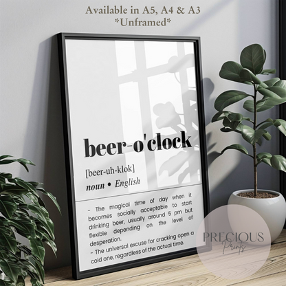 Beer Definition Humour Funny Poster / Funny Kitchen pub poster