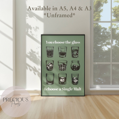 Malt Whiskey Kitchen / Pub / Bar Poster / Funny Kitchen poster