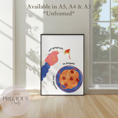 Kitchen Pub Spaghetti Bar Poster / Funny Kitchen poster (Copy)