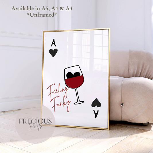 'Feeling Funky' Kitchen Bar Poster / Funny Kitchen poster