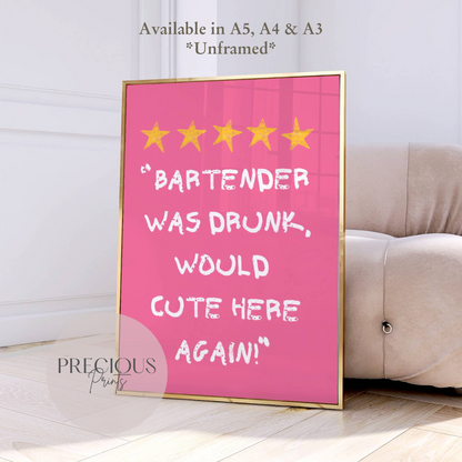 Preppy Bar Poster / Funny drunk poster