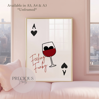 'Feeling Funky' Kitchen Bar Poster / Funny Kitchen poster