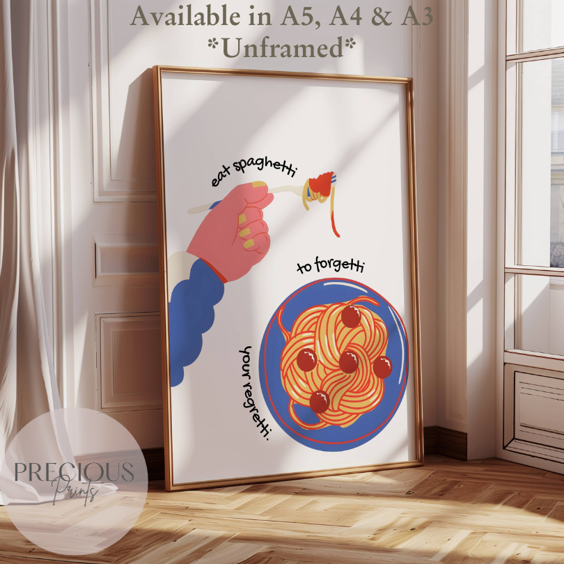 Kitchen Pub Spaghetti Bar Poster / Funny Kitchen poster (Copy)
