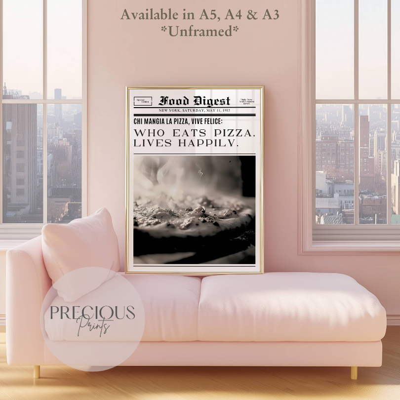 Kitchen Pub Pizza Bar Poster / Funny Kitchen poster