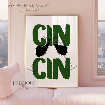 Cin Cin Kitchen Bar Poster / Funny Kitchen poster