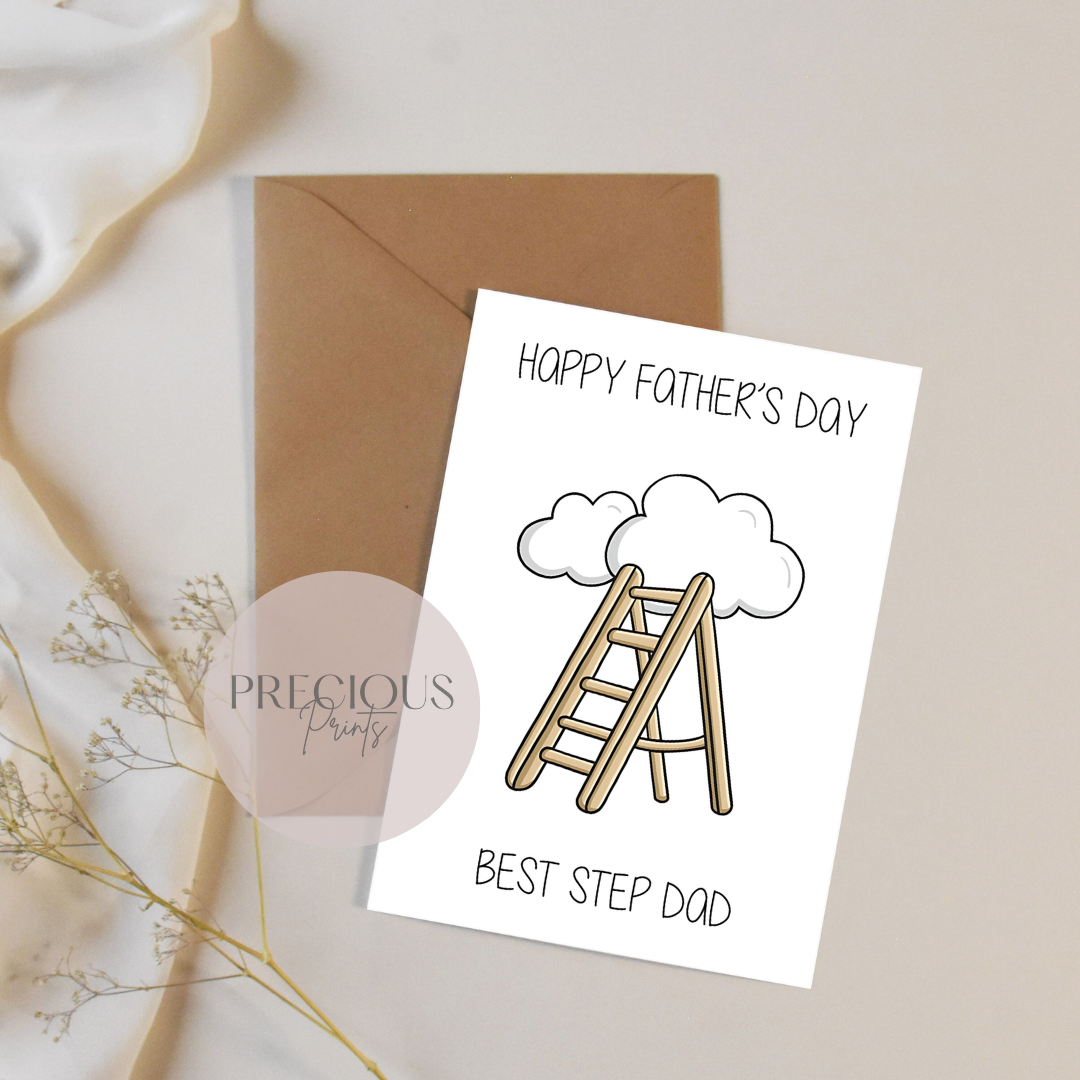 Step Dad Funny Father's Day Card / Daddy's Day Card / Cute Father's Day Card