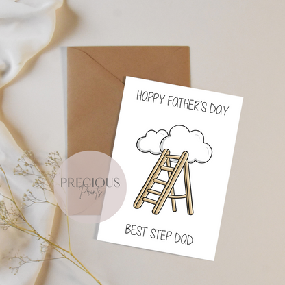 Step Dad Funny Father's Day Card / Daddy's Day Card / Cute Father's Day Card