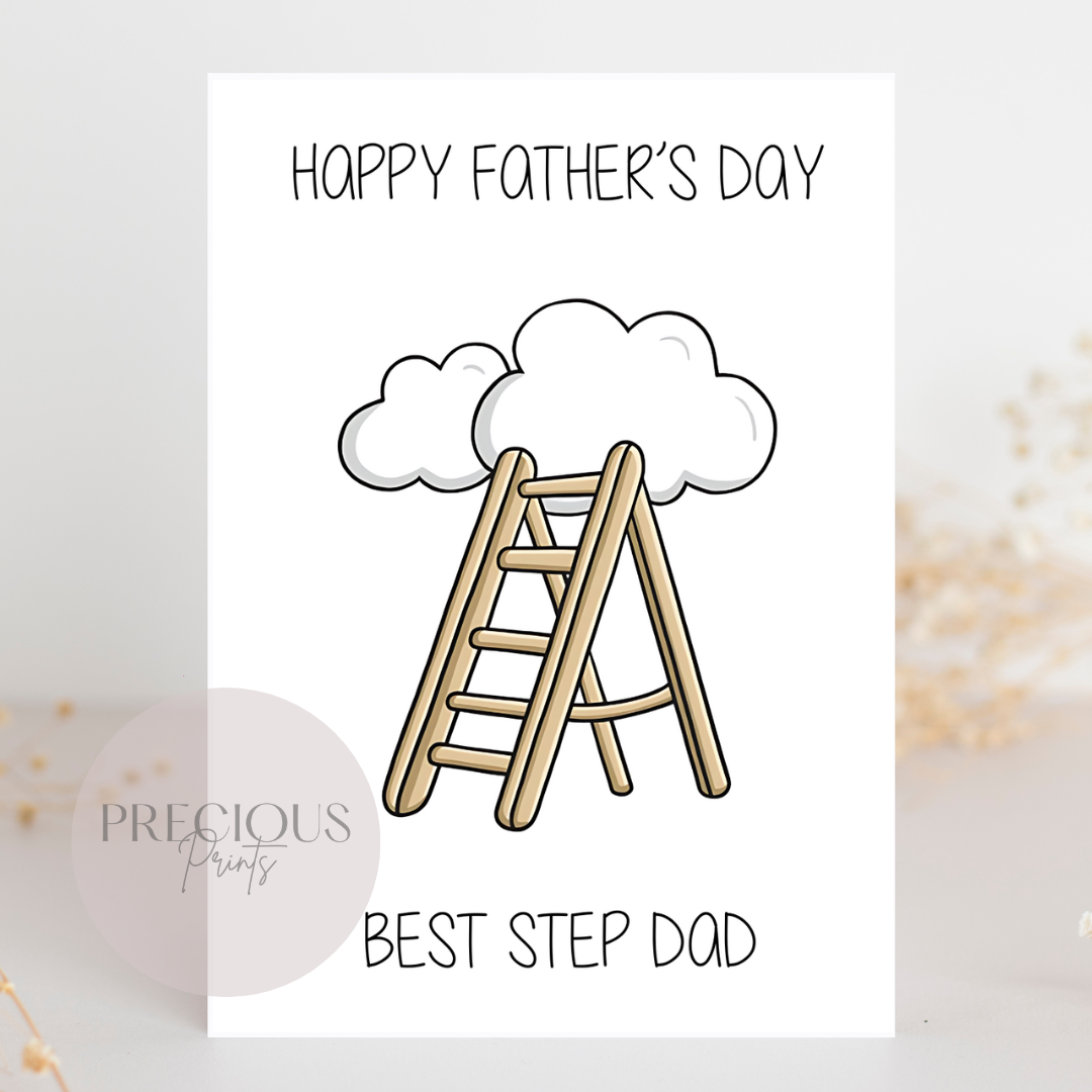 Step Dad Funny Father's Day Card / Daddy's Day Card / Cute Father's Day Card
