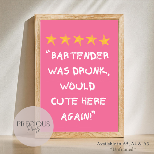 Preppy Bar Poster / Funny drunk poster