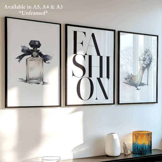 Set of 3 Luxury Fashion Designer Prints