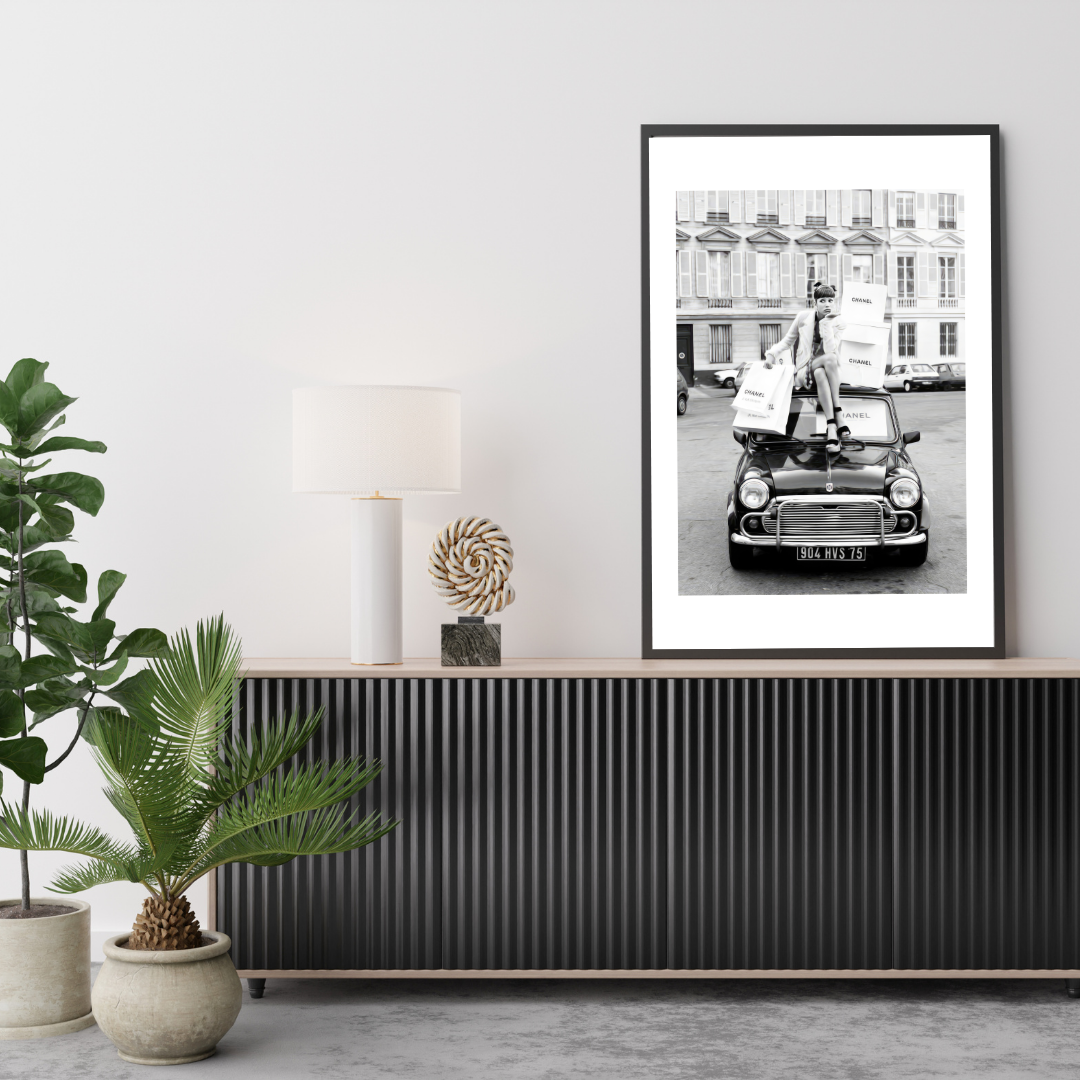 Chanel Poster / Designer Fashion Print / Black and White Stylish Art