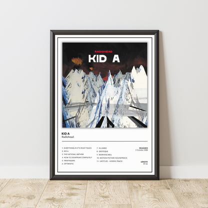 Radiohead Album Cover Poster / Kid A / Music Poster