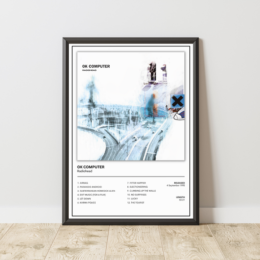 Radiohead Album Cover Poster / Ok Computer / Music Poster