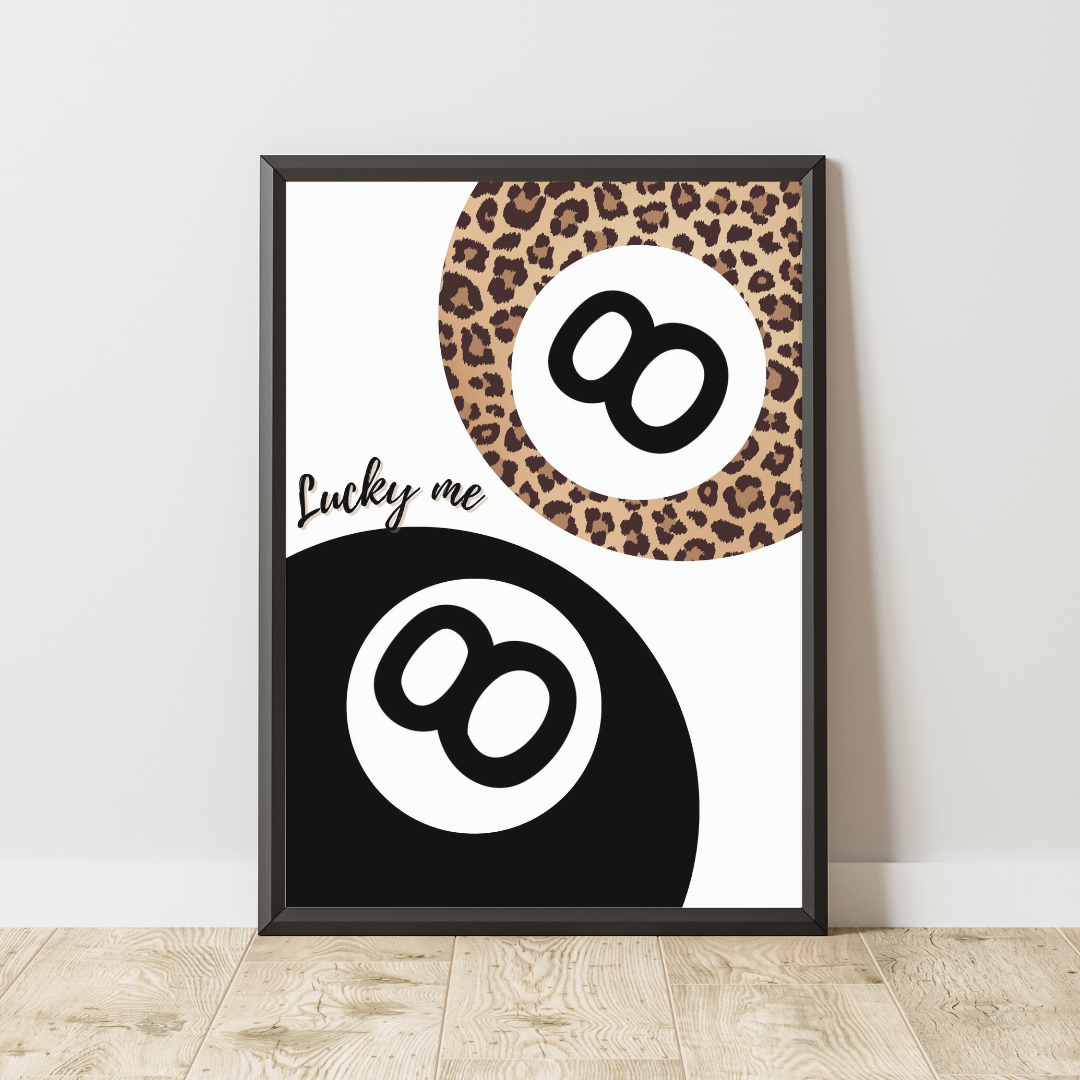 Set of 2 Trendy Preppy Prints Cheetah Leopard Print Wall Art