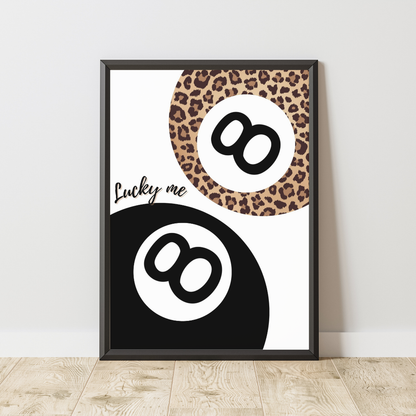 Set of 2 Trendy Preppy Prints Cheetah Leopard Print Wall Art