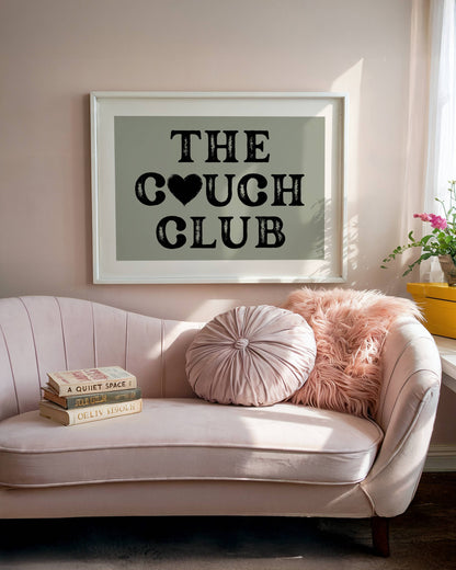 Sage Green & Black Living Room Print