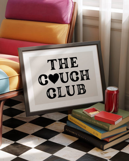 The Couch Club Beige Living Room Print