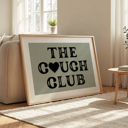 Sage Green & Black Living Room Print