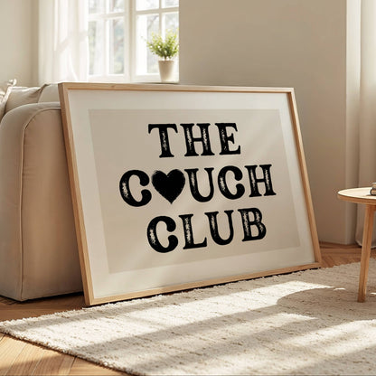 The Couch Club Beige Living Room Print