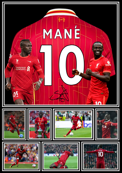 Sadio Mané Print / Football Legends Poster / Football Gift