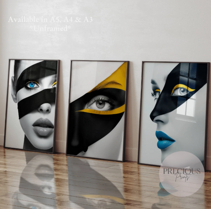 Set of 3 Stylish Fashion Feminine Prints
