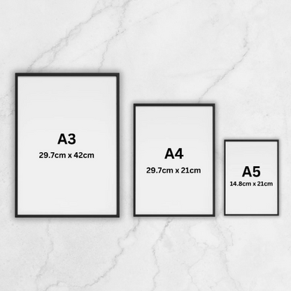 Set of 3 Grey Family Posters
