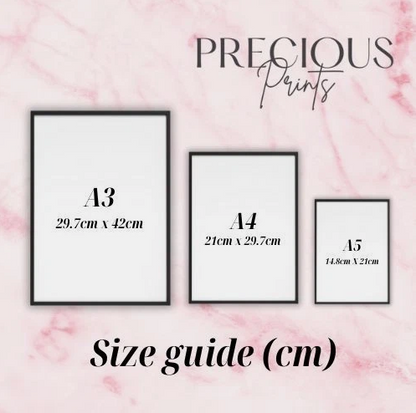 Set of 3 Blue Flower Market Prints