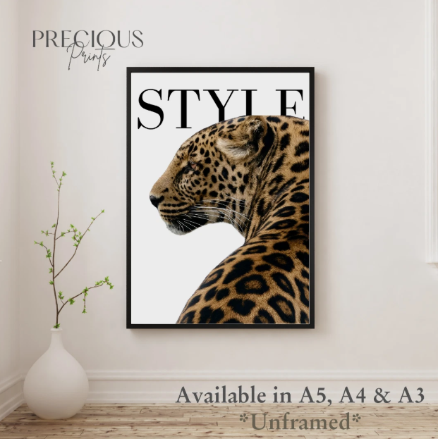 Set of 3 Luxury Trendy Prints Leopard Eclectic Wall Art