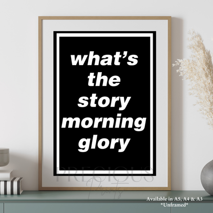 Oasis Lyric Poster - What's The Story Morning Glory