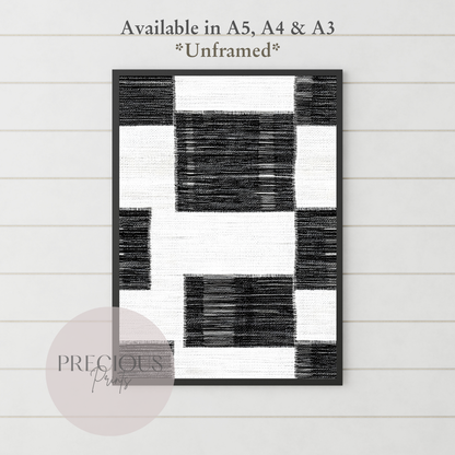 Set of 3 Dark Modern Fabric Effect Squares