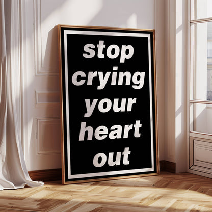 Oasis Lyric Poster - Stop Crying Your Heart Out