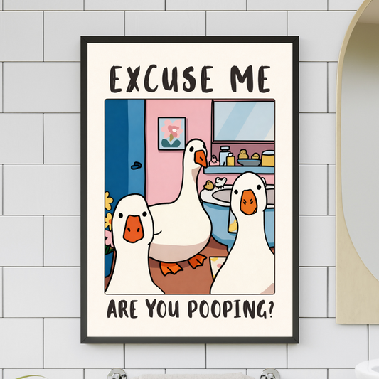 Funny Ducks Bathroom Print