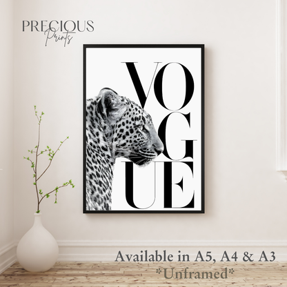 Leopard Vogue Poster